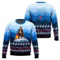 Hooktab Michelob Ultra Big Foot Ugly Christmas Sweater
