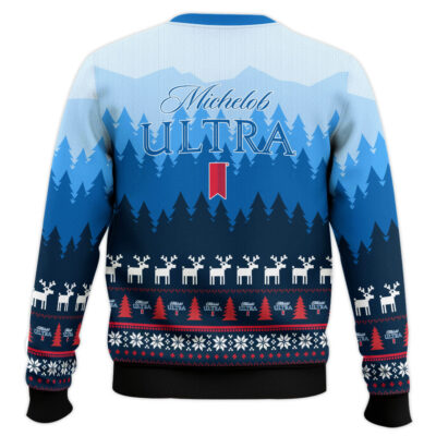 Hooktab Michelob Ultra Big Foot Ugly Christmas Sweater