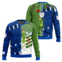 Hooktab Michelob Ultra Grinch Ugly Christmas Sweater