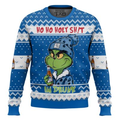 Michelob Ultra, Ho Ho Holy Sh!t I'm Drunk Grinch Ugly Christmas Sweater