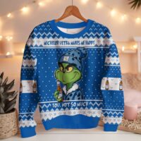 Hooktab Michelob Ultra Makes Me Happy Ugly Christmas Sweater