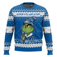 Hooktab Michelob Ultra Makes Me Happy Ugly Christmas Sweater