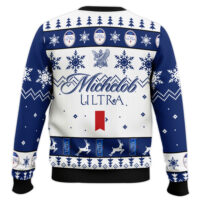 Hooktab Michelob Ultra Pale Lager Ugly Christmas Sweater