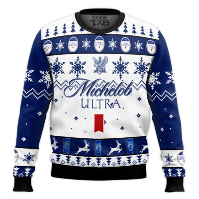 Michelob Ultra Pale Lager Ugly Christmas Sweater