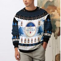 Hooktab Michelob Ultra Superior Light Beer Ugly Christmas Sweater