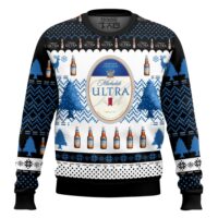 Hooktab Michelob Ultra Superior Light Beer Ugly Christmas Sweater