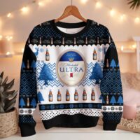 Hooktab Michelob Ultra Superior Light Beer Ugly Christmas Sweater