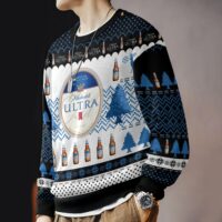 Hooktab Michelob Ultra Superior Light Beer Ugly Christmas Sweater