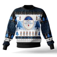 Hooktab Michelob Ultra Superior Light Beer Ugly Christmas Sweater