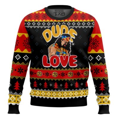 Mick Foley Dude Love WWE Ugly Christmas Sweater