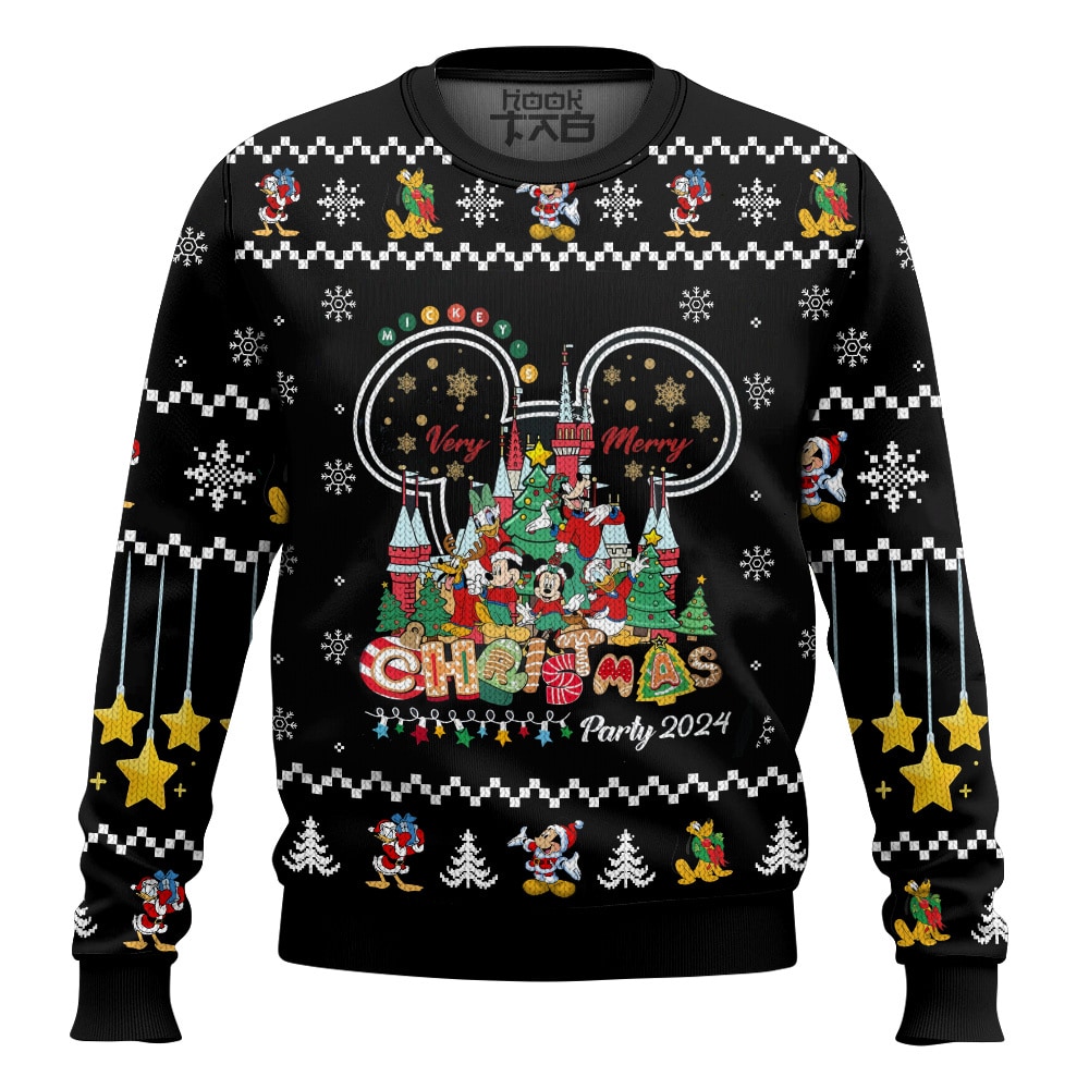 Hooktab Mickey And Friends Ugly Christmas Sweater Hooktab Mickey And Friends Ugly Christmas Sweater