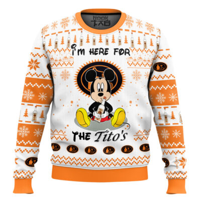 Mickey Here For Tito's Ugly Christmas Sweater