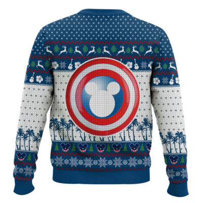 Hooktab Mickey Hero Captain America Ugly Christmas Sweater