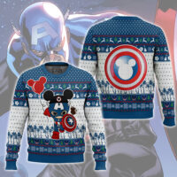 Hooktab Mickey Hero Captain America Ugly Christmas Sweater