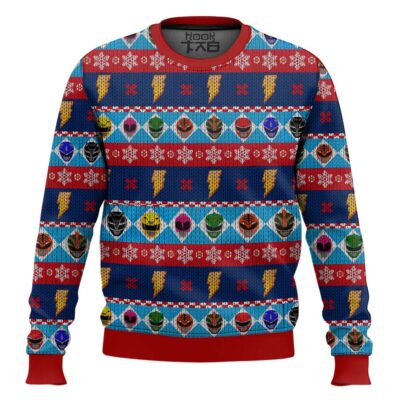 Mighty Helmets Power Rangers Ugly Christmas Sweater