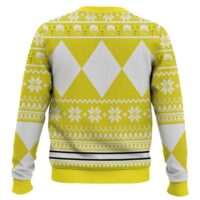Hooktab Mighty Morphin Power Rangers Yellow Ugly Christmas Sweater