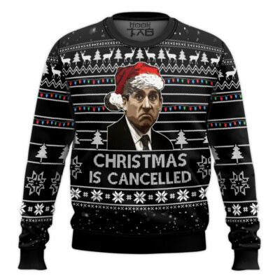 Mike Christmas Is Cancelled The Office Ugly Christmas Sweater