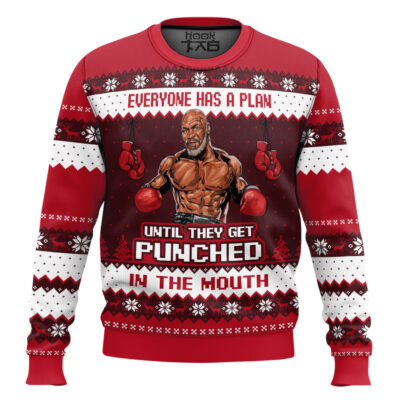 Mike Tyson Everyone Has A Plan Until They Get Punched In The Mouth Ugly Christmas Sweater
