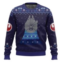 Hooktab Millennium Falcon Star Wars Ugly Christmas Sweater