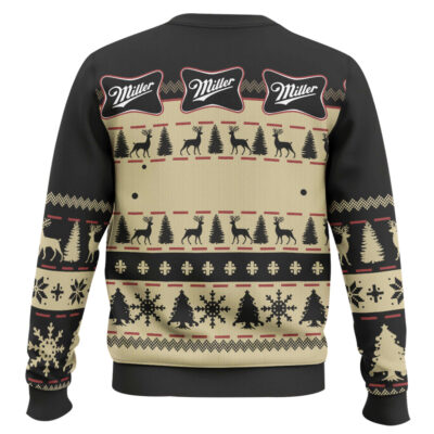 Hooktab Miller Genuine Draft Beer Ugly Christmas Sweater