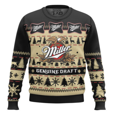 Miller Genuine Draft Beer Ugly Christmas Sweater