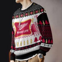 Hooktab Miller High Life American Beer Ugly Christmas Sweater