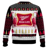 Hooktab Miller High Life American Beer Ugly Christmas Sweater