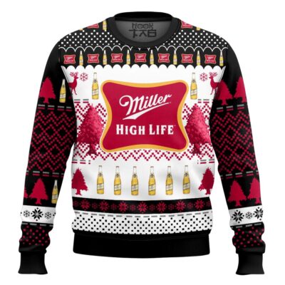 Miller High Life American Beer Ugly Christmas Sweater