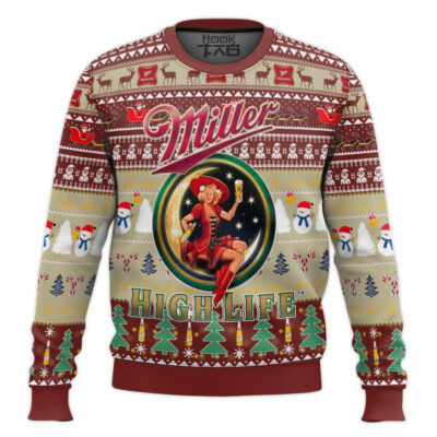 Miller High Life Brews Ugly Christmas Sweater