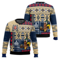 Hooktab Miller Lite Camping Ugly Christmas Sweater