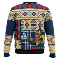 Hooktab Miller Lite Camping Ugly Christmas Sweater