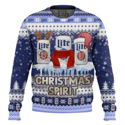 Miller Lite Christmas Spirit Ugly Christmas Sweater