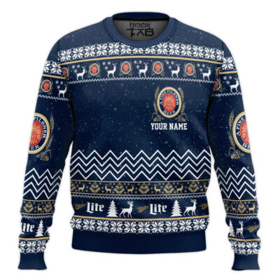 Miller Lite Eagle - Custom name Ugly Christmas Sweater