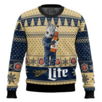 Hooktab Miller Lite Groot Ugly Christmas Sweater
