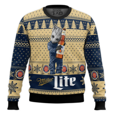 Miller Lite Groot Ugly Christmas Sweater