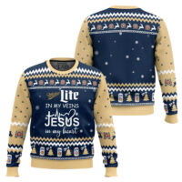Hooktab Miller Lite In My Vein Ugly Christmas Sweater