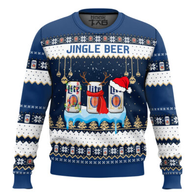 Miller Lite Jingle Beer Ugly Christmas Sweater