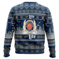 Hooktab Miller Lite Lager Beer - Custom Name Ugly Christmas Sweater