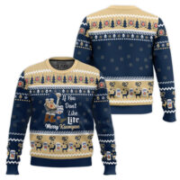 Hooktab Miller Lite Merry Kissmyass Ugly Christmas Sweater