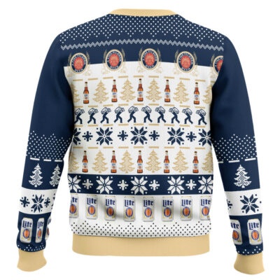 Hooktab Miller Lite Santa Merry Drunk Ugly Christmas Sweater