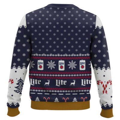 Hooktab Miller Lite Snow Globe Ugly Christmas Sweater