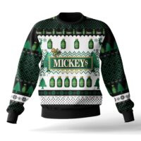 Hooktab Miller Mickey's Fine Malt Liquor Ugly Christmas Sweater