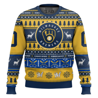 Milwaukee Brewers - Custom Name And Number Ugly Sweater