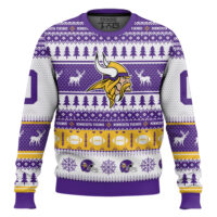 Hooktab Minnesota Vikings - Custom Name And Number Ugly Sweater