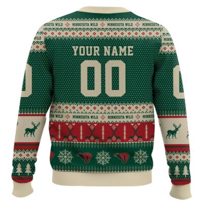 Hooktab Minnesota Wild – Custom Name And Number Ugly Sweater