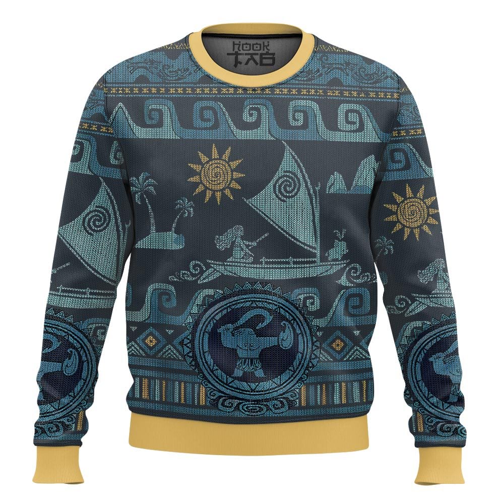 Hooktab Moana Disney Ugly Christmas Sweater Hooktab Moana Disney Ugly Christmas Sweater