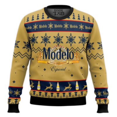 Modelo Especial Beer - Custom Name Ugly Christmas Sweater