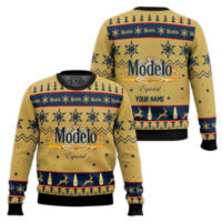 Hooktab Modelo Especial Beer - Custom Name Ugly Christmas Sweater