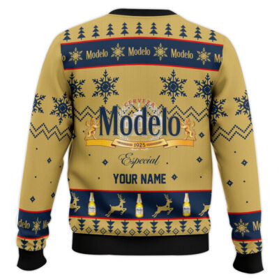 Hooktab Modelo Especial Beer – Custom Name Ugly Christmas Sweater
