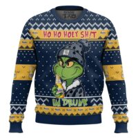 Hooktab Modelo Ho Ho Holy Sh!t I'm Drunk Grinch Ugly Christmas Sweater